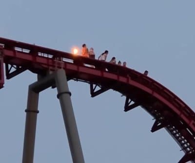 Thumbnail for Cedar Point Tilt Coaster Strands 16 Riders Mid-Air for Fourth Time