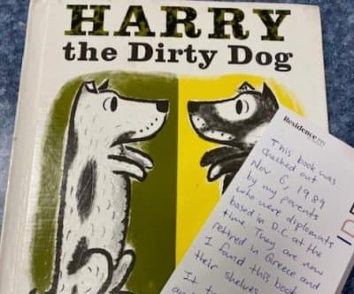 36 year overdue library book returns home from Greece now